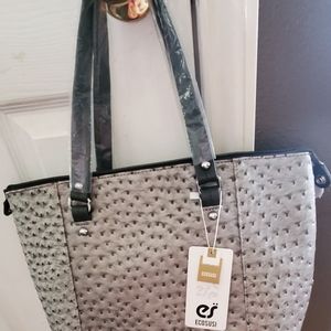 Large grayish brown handbag